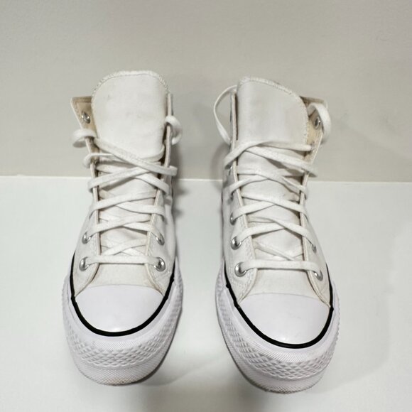Converse Chuck Taylor All Star Platform High Top White Size 7 - Picture 4 of 9
